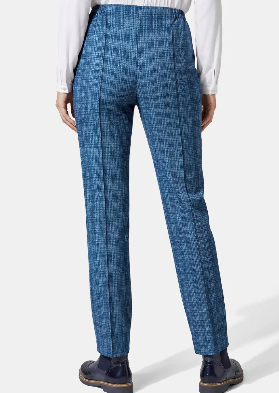 Pantalon à carreaux CARLA avec liserés