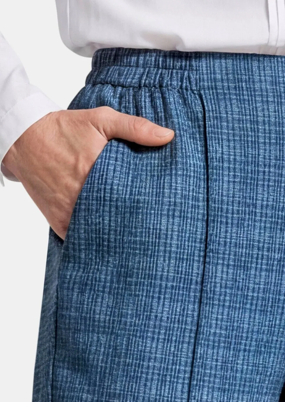 Pantalon à carreaux CARLA avec liserés