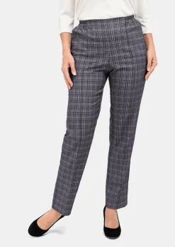Pantalon à carreaux CARLA avec liserés