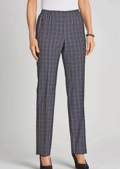 Pantalon à carreaux CARLA avec liserés
