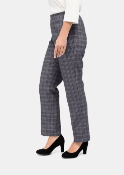 Pantalon à carreaux CARLA avec liserés