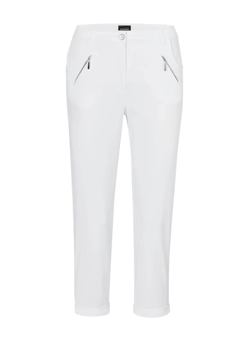 Pantalon chino LOUISA ultra-doux, en longueur cheville