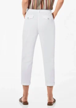 Pantalon chino LOUISA ultra-doux, en longueur cheville