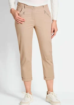 Pantalon chino LOUISA ultra-doux, en longueur cheville