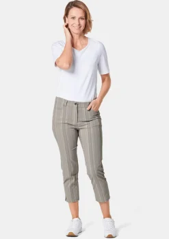 Pantalon court CARLA à rayures