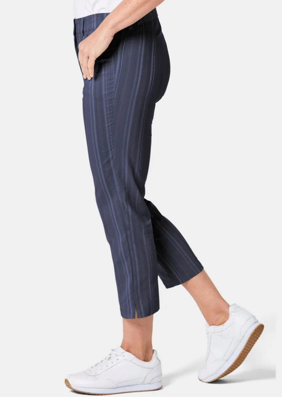 Pantalon court CARLA à rayures