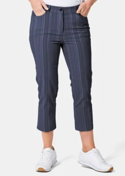 Pantalon court CARLA à rayures