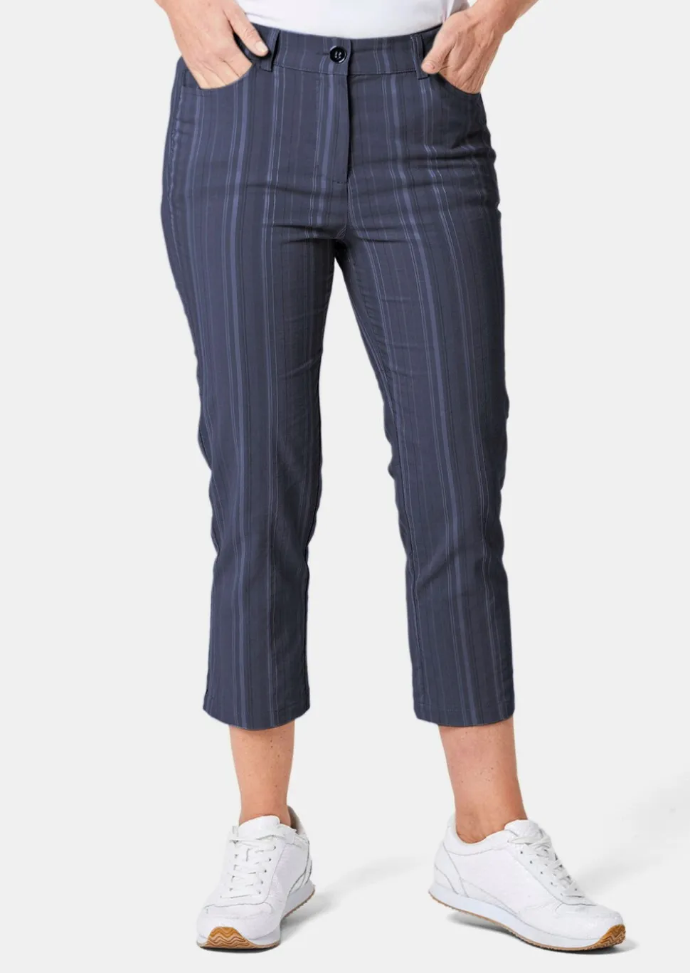 Pantalon court CARLA à rayures