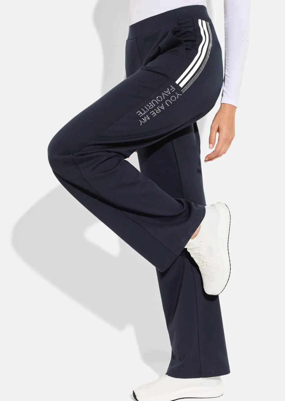 Pantalon de loisirs avec pierres scintillantes