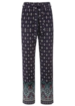 Pantalon de loisirs avec taille élastique et ceinture à nouer