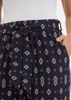 Pantalon de loisirs avec taille élastique et ceinture à nouer
