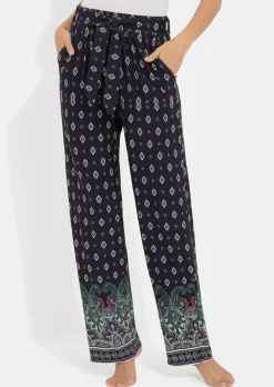 Pantalon de loisirs avec taille élastique et ceinture à nouer