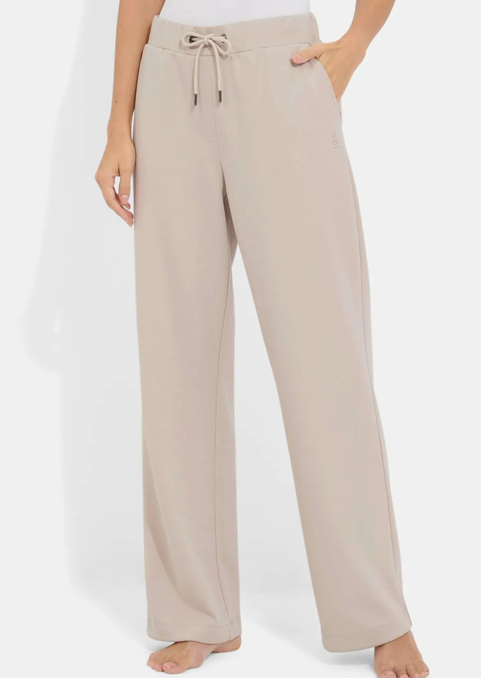 Pantalon de loisirs en tissu double face lisse