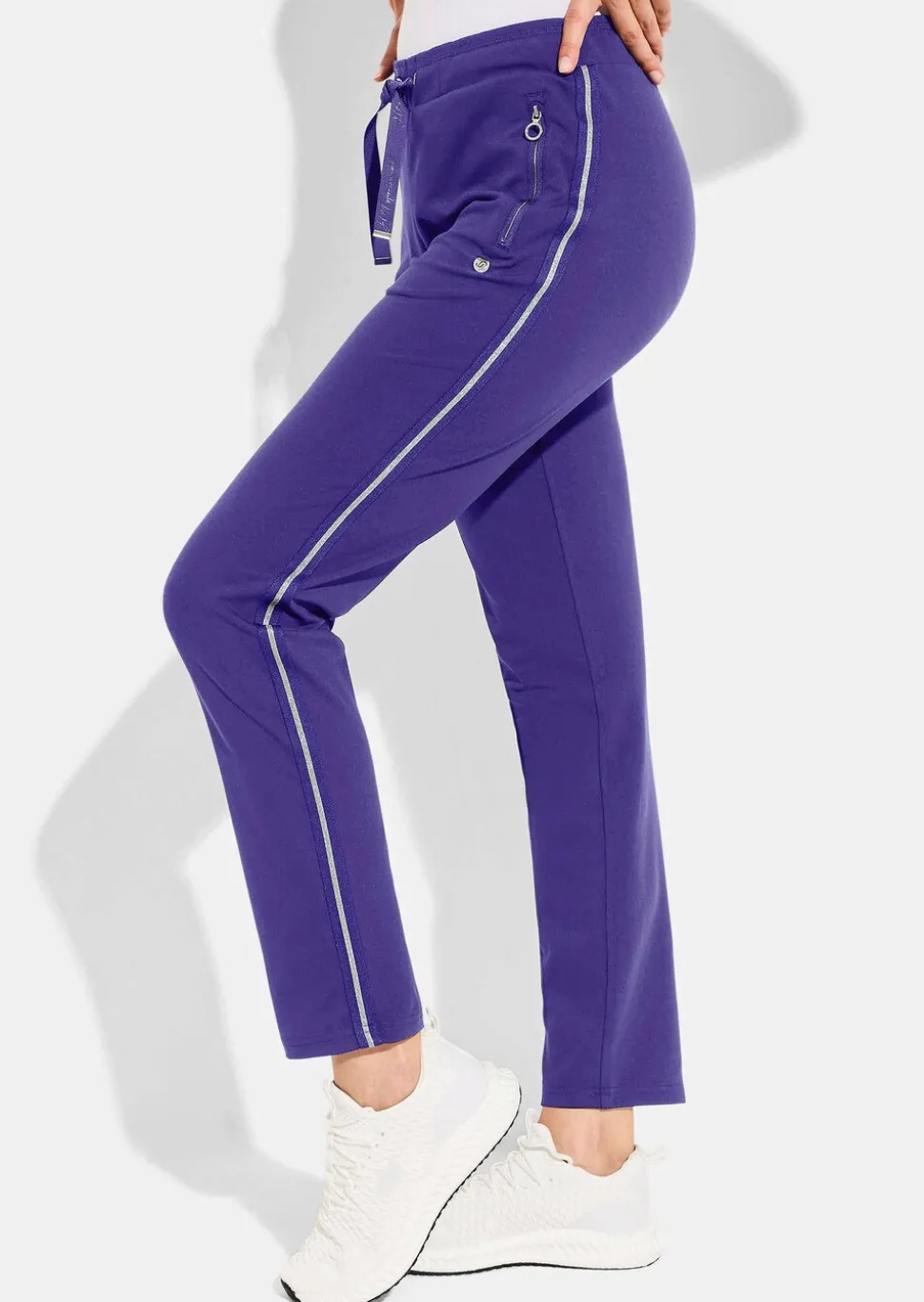 Pantalon de loisirs à rayures brillantes