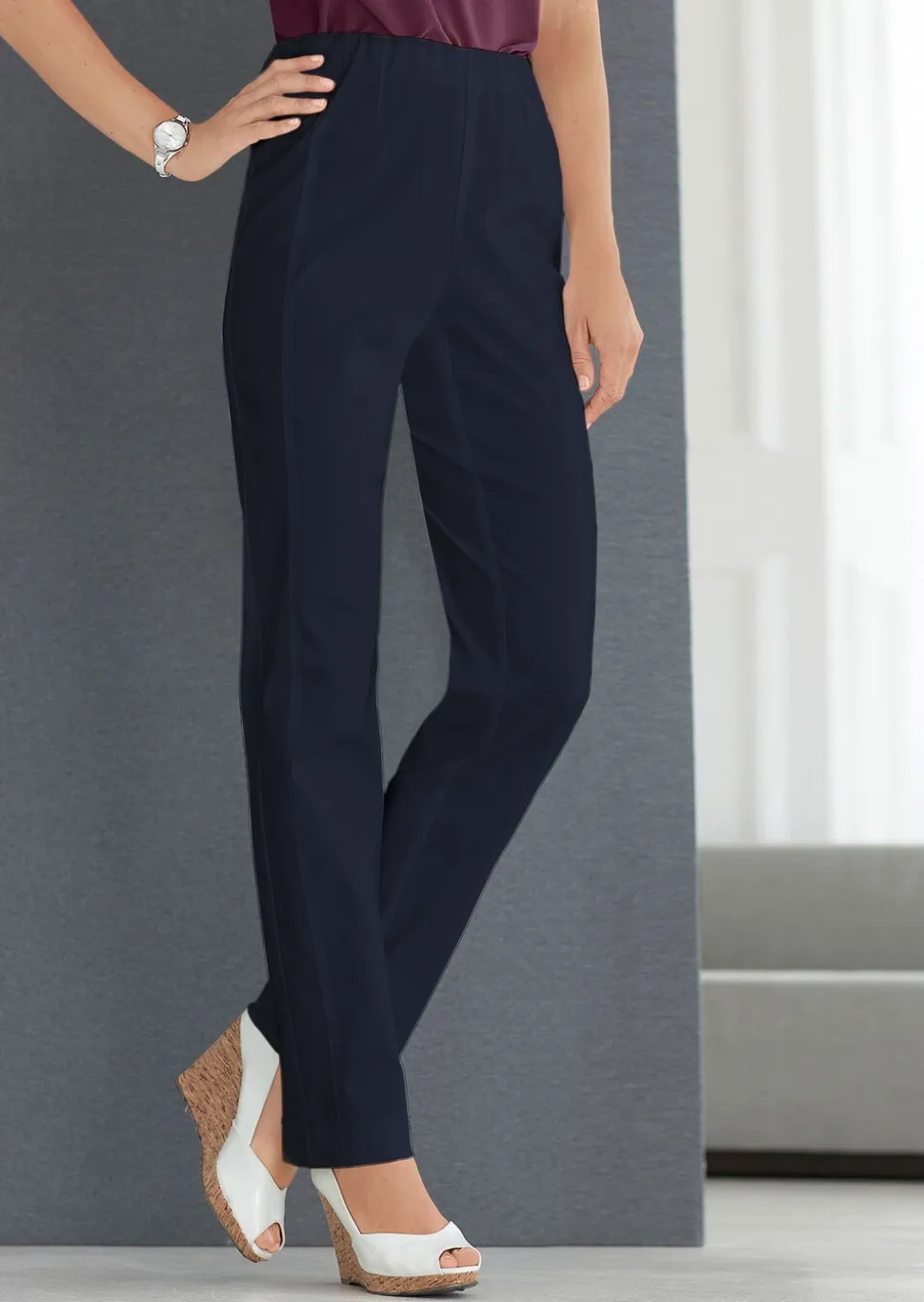 Pantalon en bengaline CARLA, facile d'entretien