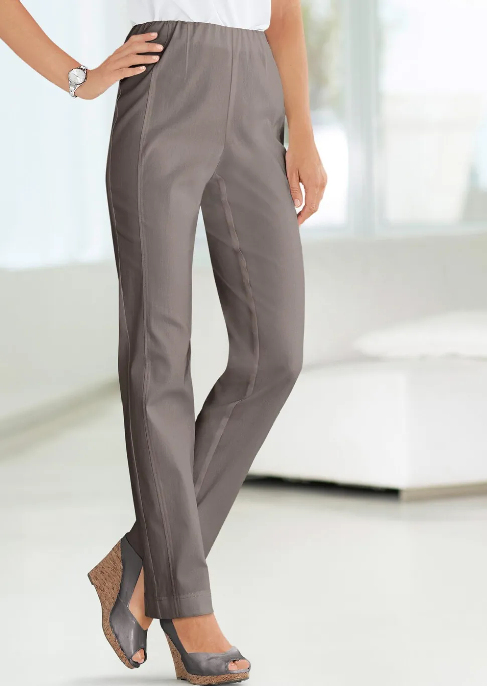 Pantalon en bengaline CARLA, facile d'entretien