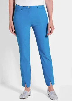 Pantalon en bengaline LOUISA avec fente au bas des jambes