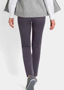 Pantalon en bengaline LOUISA. Coupe ajustée. Intérieur légèrement molletonné.