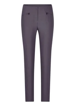 Pantalon en bengaline LOUISA. Coupe ajustée. Intérieur légèrement molletonné.