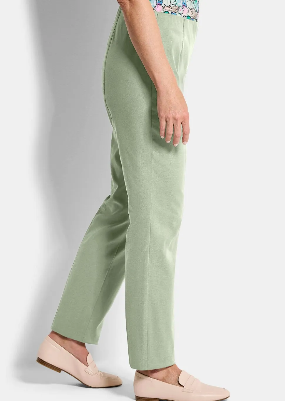 Pantalon en bengaline LOUISA, aspect jean