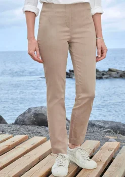 Pantalon en bengaline LOUISA, aspect jean