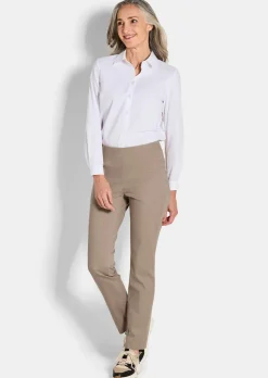 Pantalon en bengaline LOUISA, aspect jean