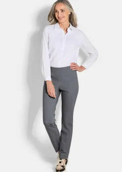Pantalon en bengaline LOUISA, aspect jean