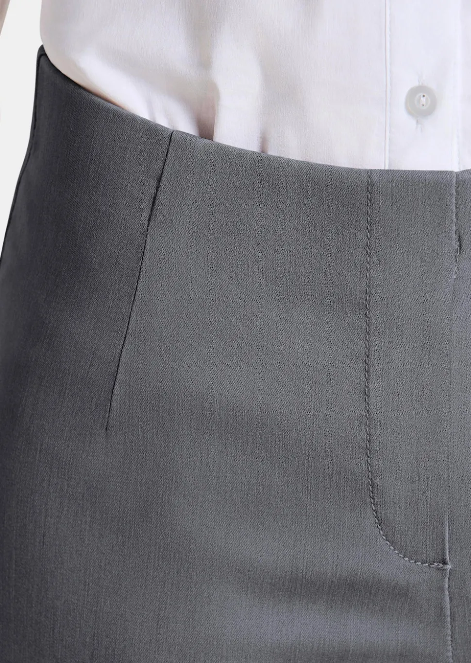 Pantalon en bengaline LOUISA, aspect jean