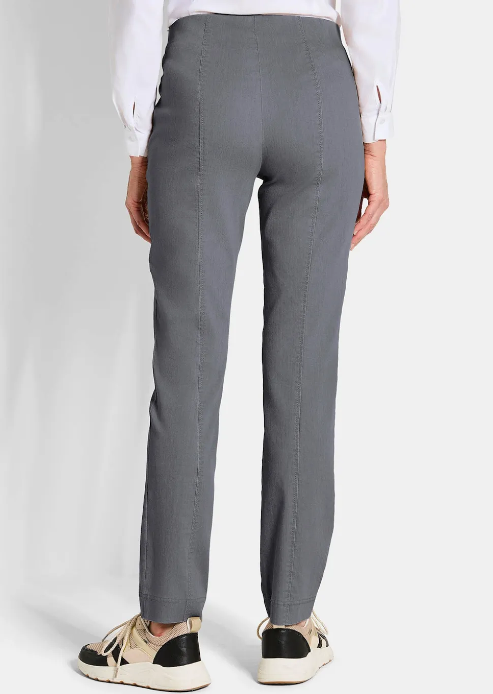 Pantalon en bengaline LOUISA, aspect jean