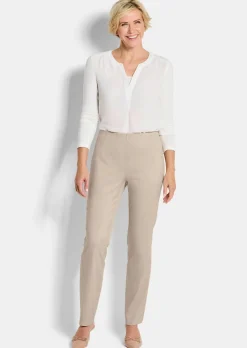 Pantalon en bengaline LOUISA, aspect jean