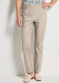 Pantalon en bengaline LOUISA, aspect jean