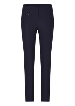 Pantalon en bengaline LOUISA. Coupe ajustée. Intérieur légèrement molletonné.