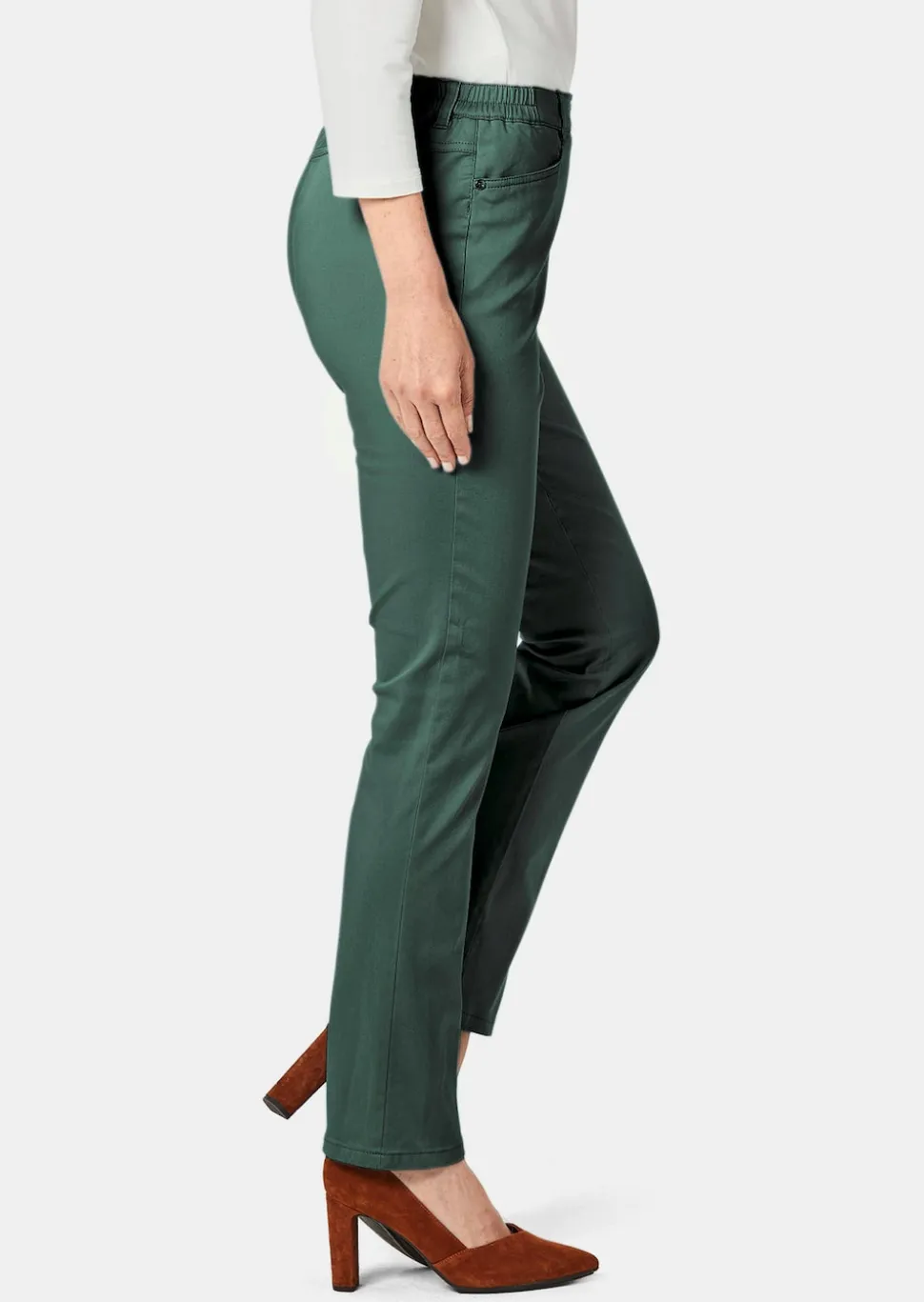 Pantalon en coton satiné LOUISA COMFORT+