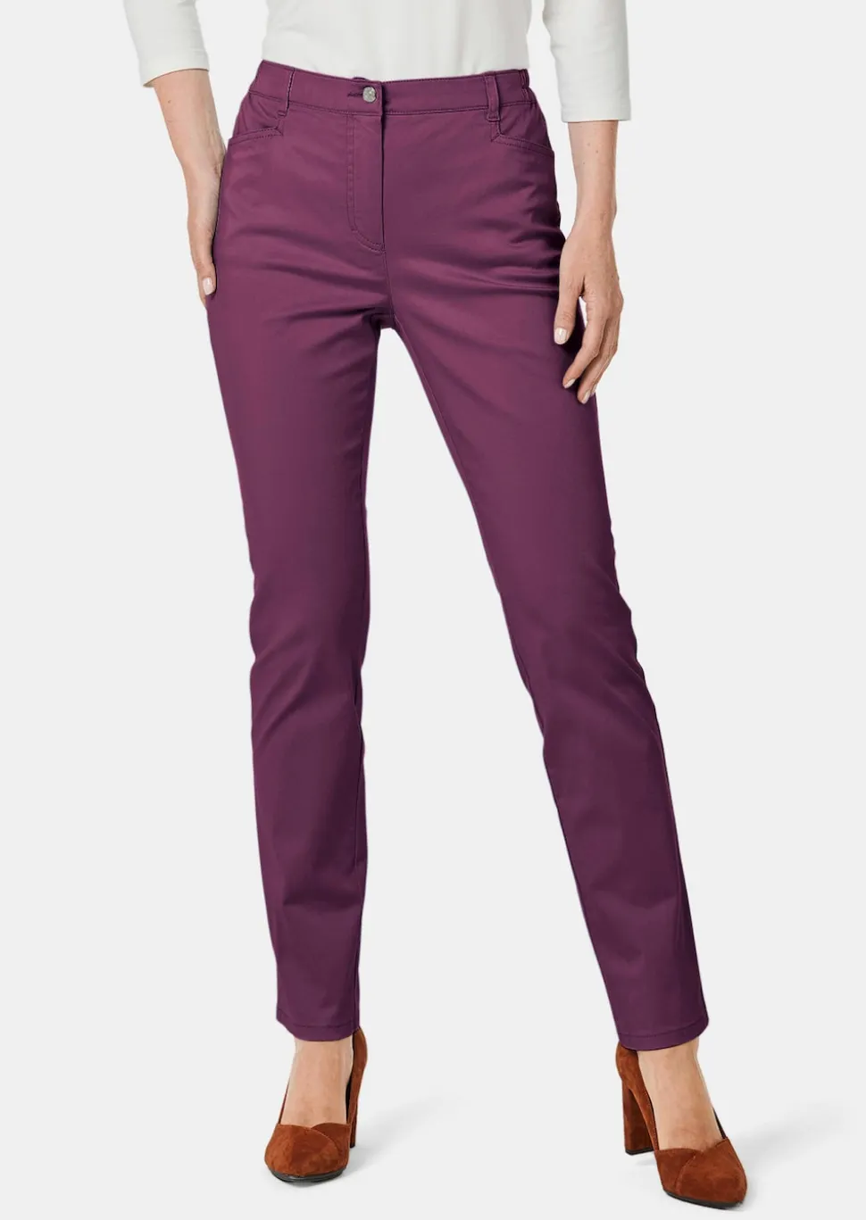 Pantalon en coton satiné LOUISA COMFORT+