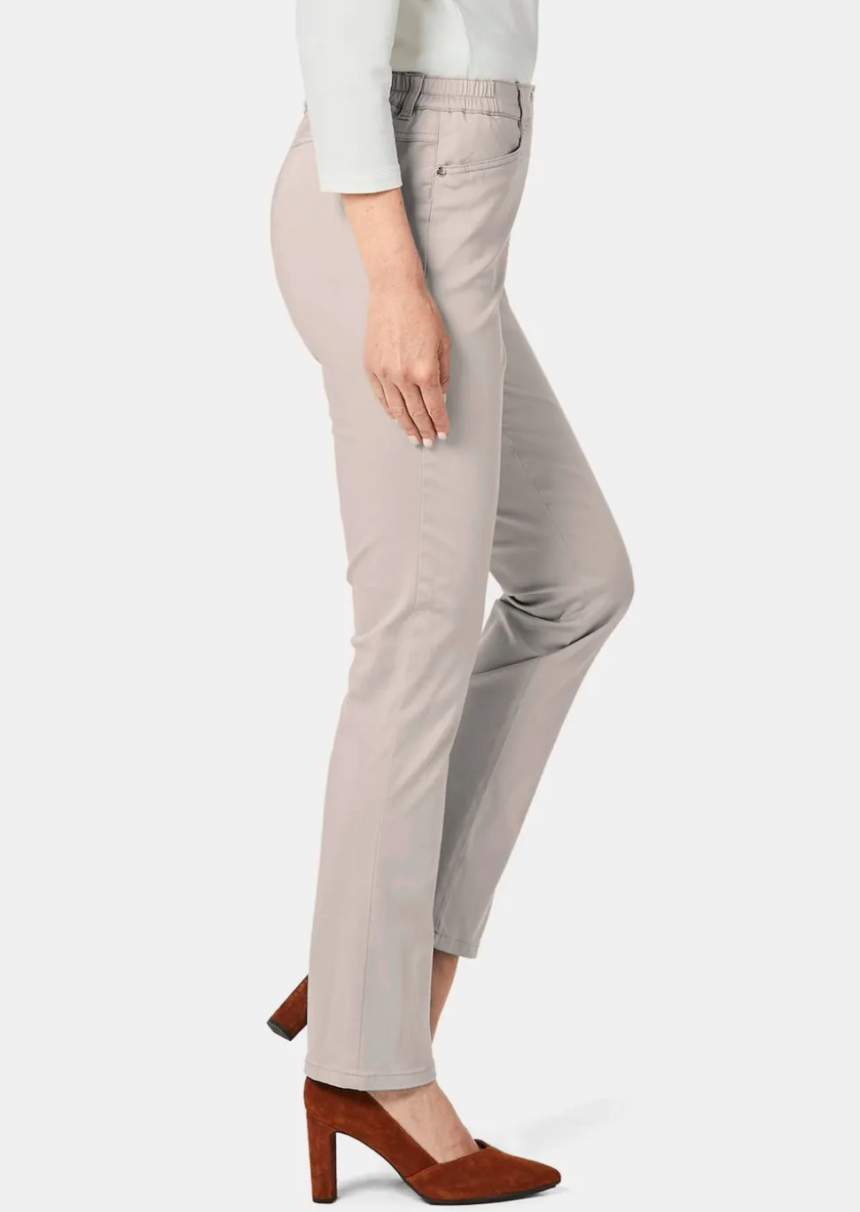 Pantalon en coton satiné LOUISA COMFORT+