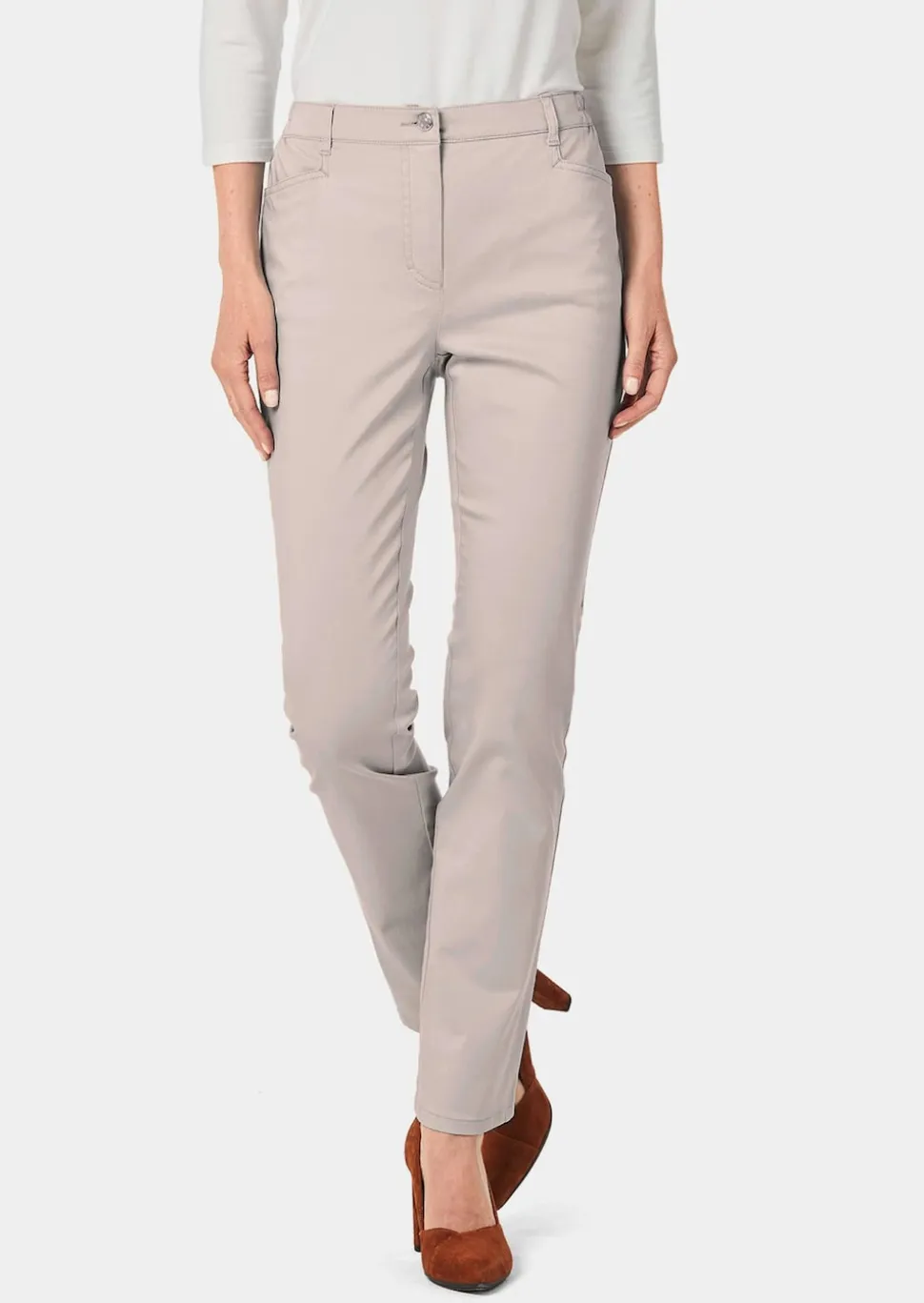 Pantalon en coton satiné LOUISA COMFORT+