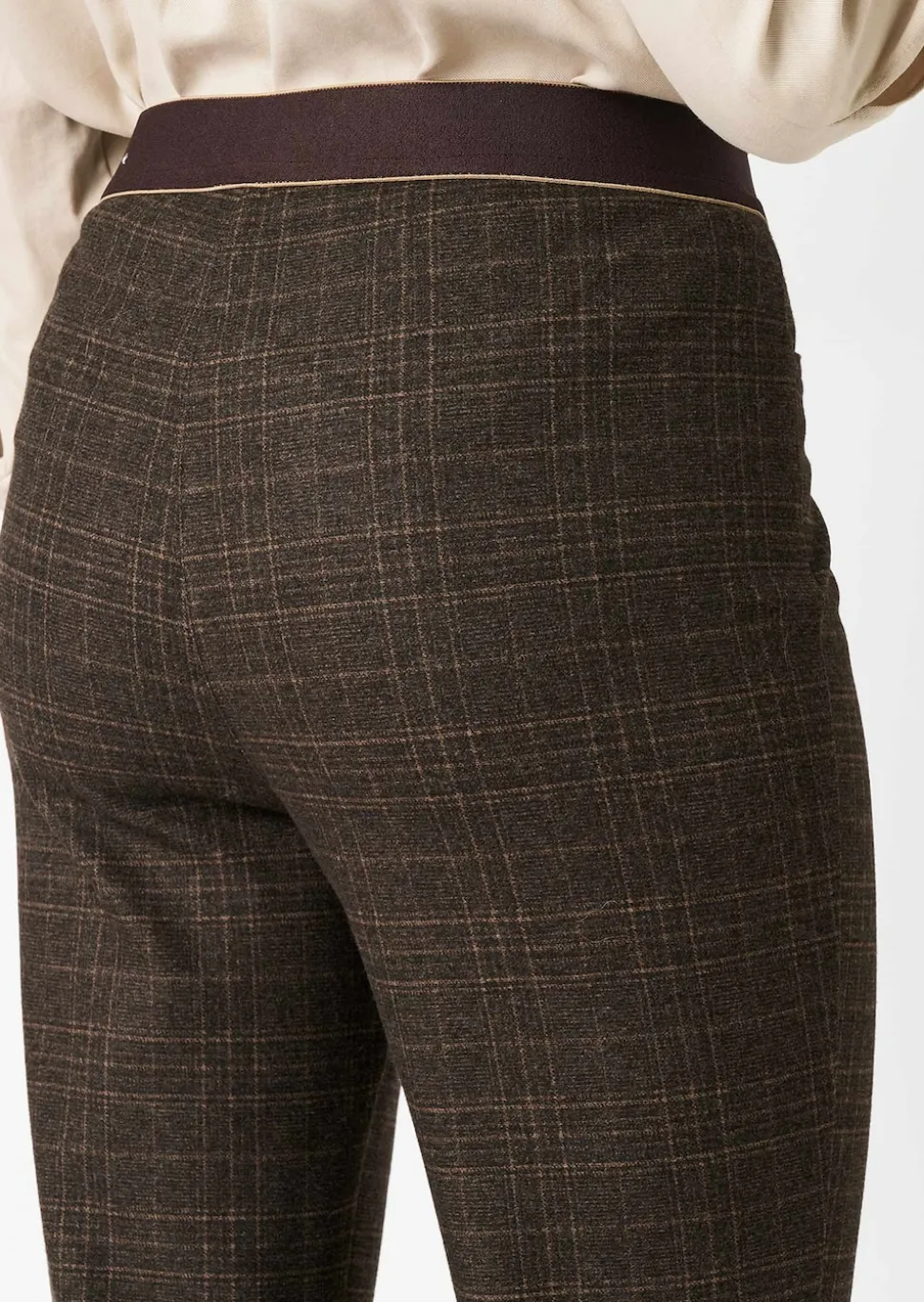 Pantalon en jersey « Alice New Flared » à carreaux