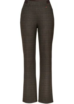 Pantalon en jersey « Alice New Flared » à carreaux