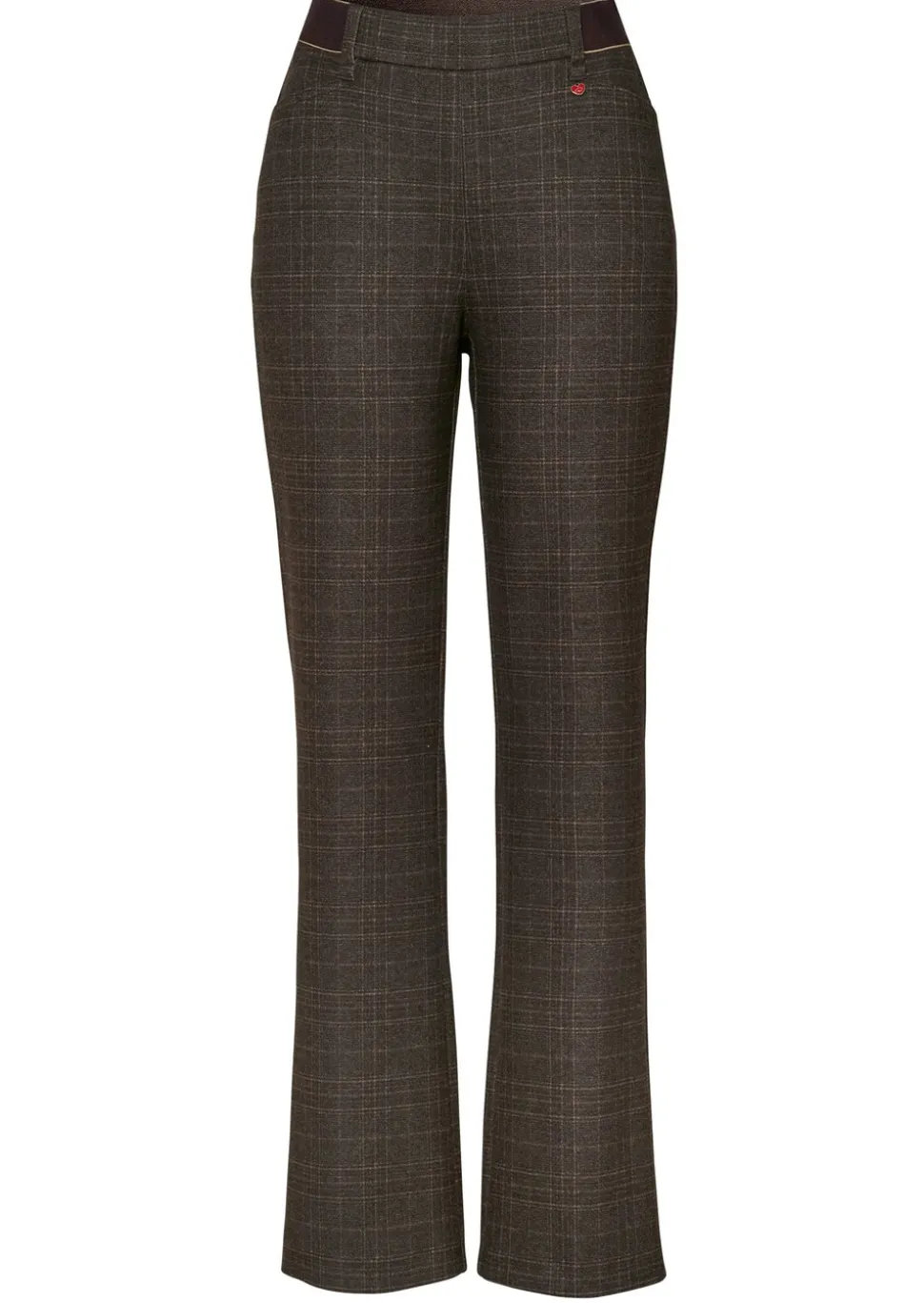 Pantalon en jersey « Alice New Flared » à carreaux