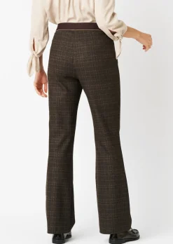 Pantalon en jersey « Alice New Flared » à carreaux