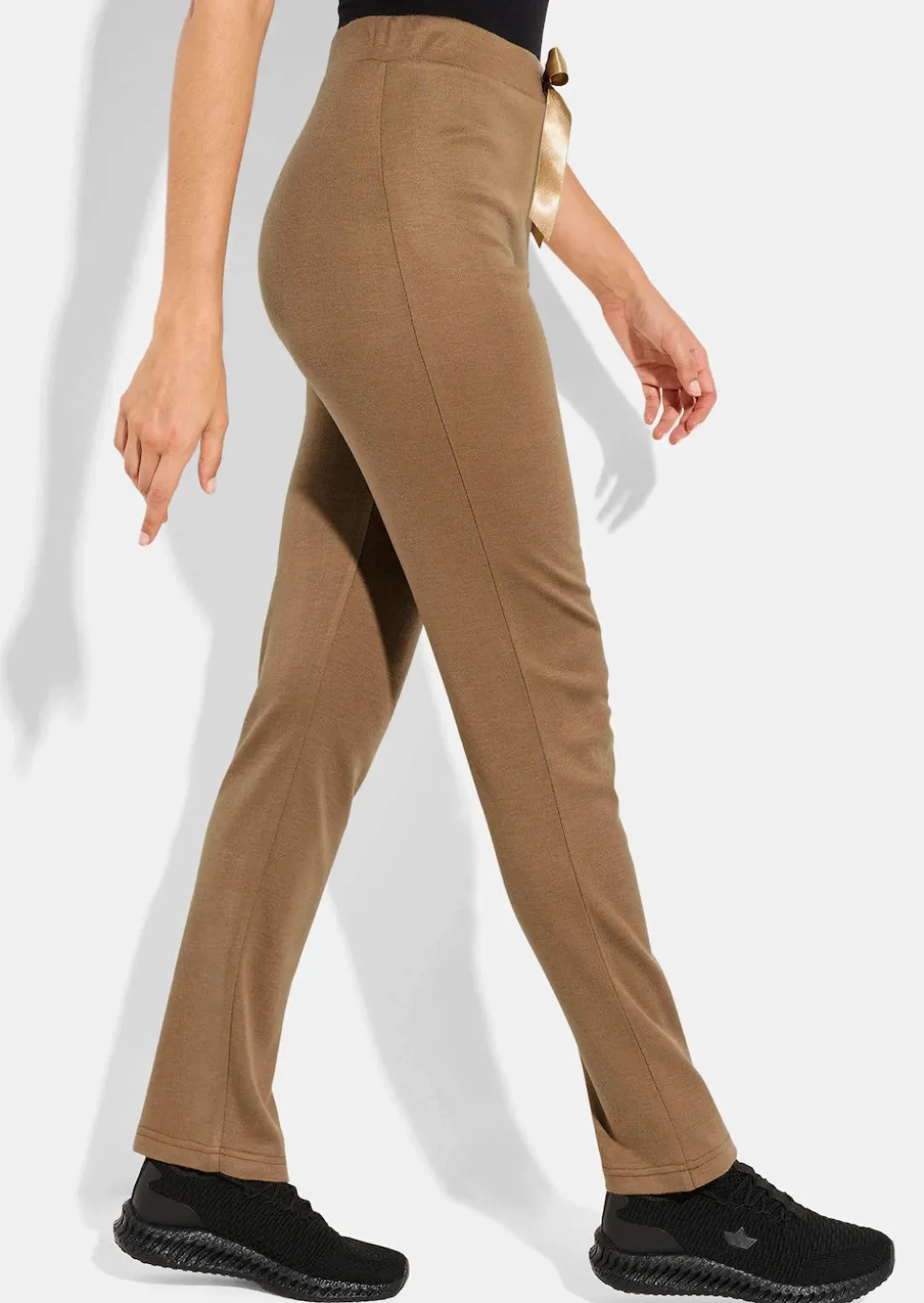 Pantalon en jersey aspect maille