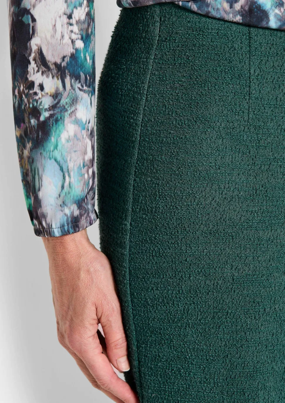 Pantalon en jersey VERA, aspect bouclette