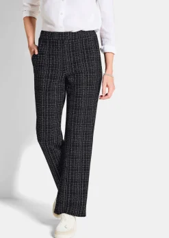 Pantalon en jersey VERA, aspect tweed
