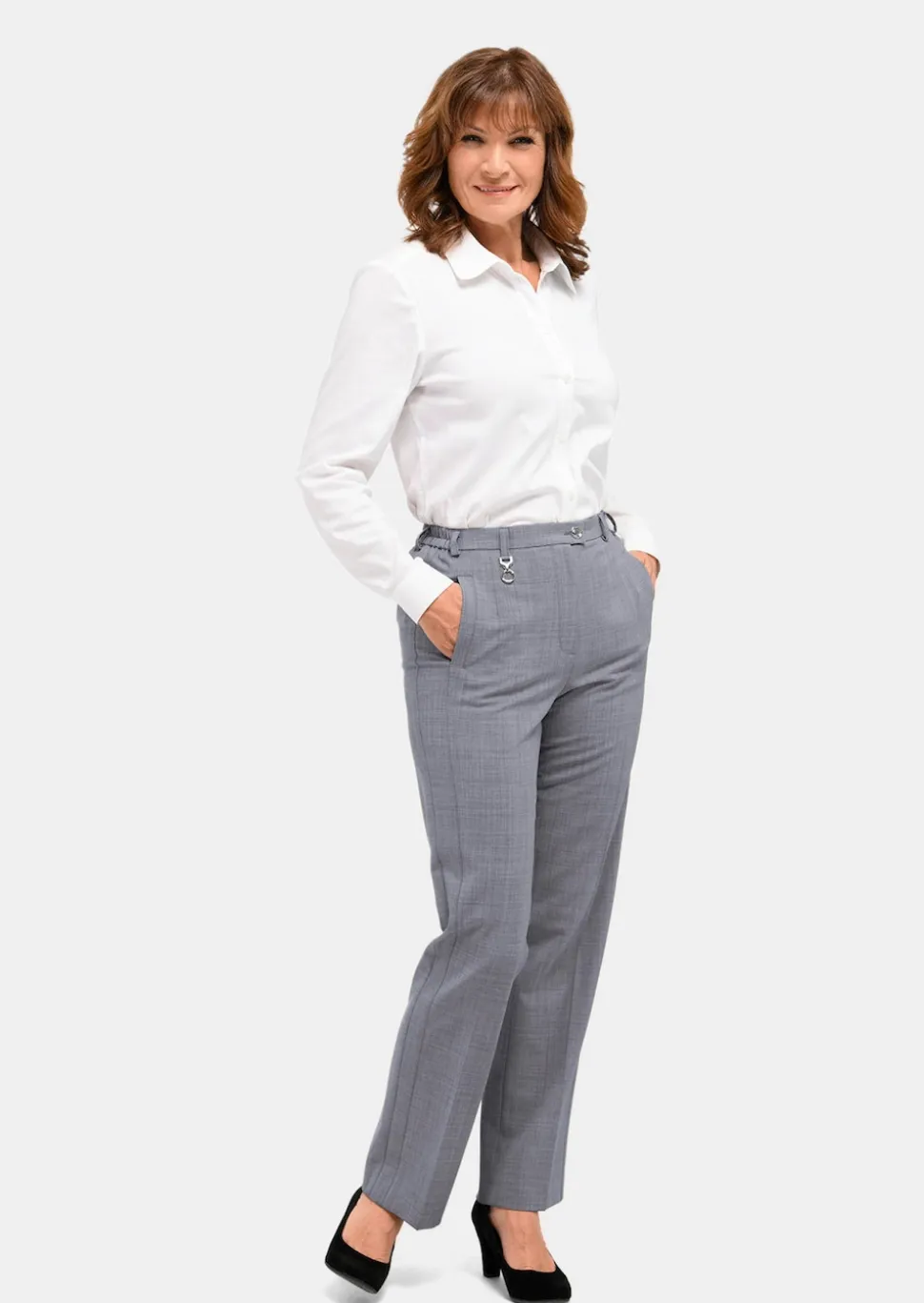 Pantalon en laine vierge Trevira CARLA COMFORT+