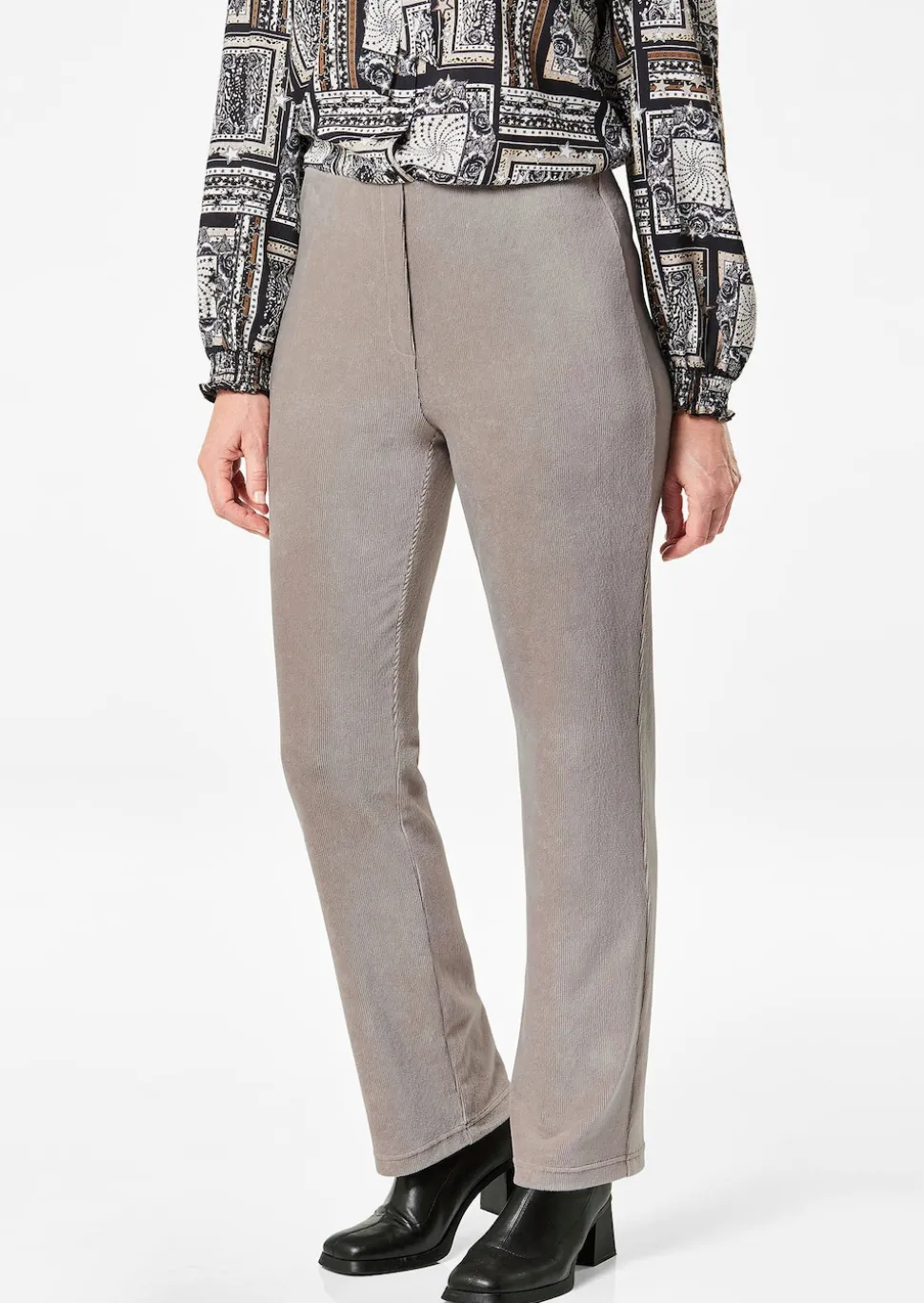 Pantalon en velours côtelé CARLA en jersey