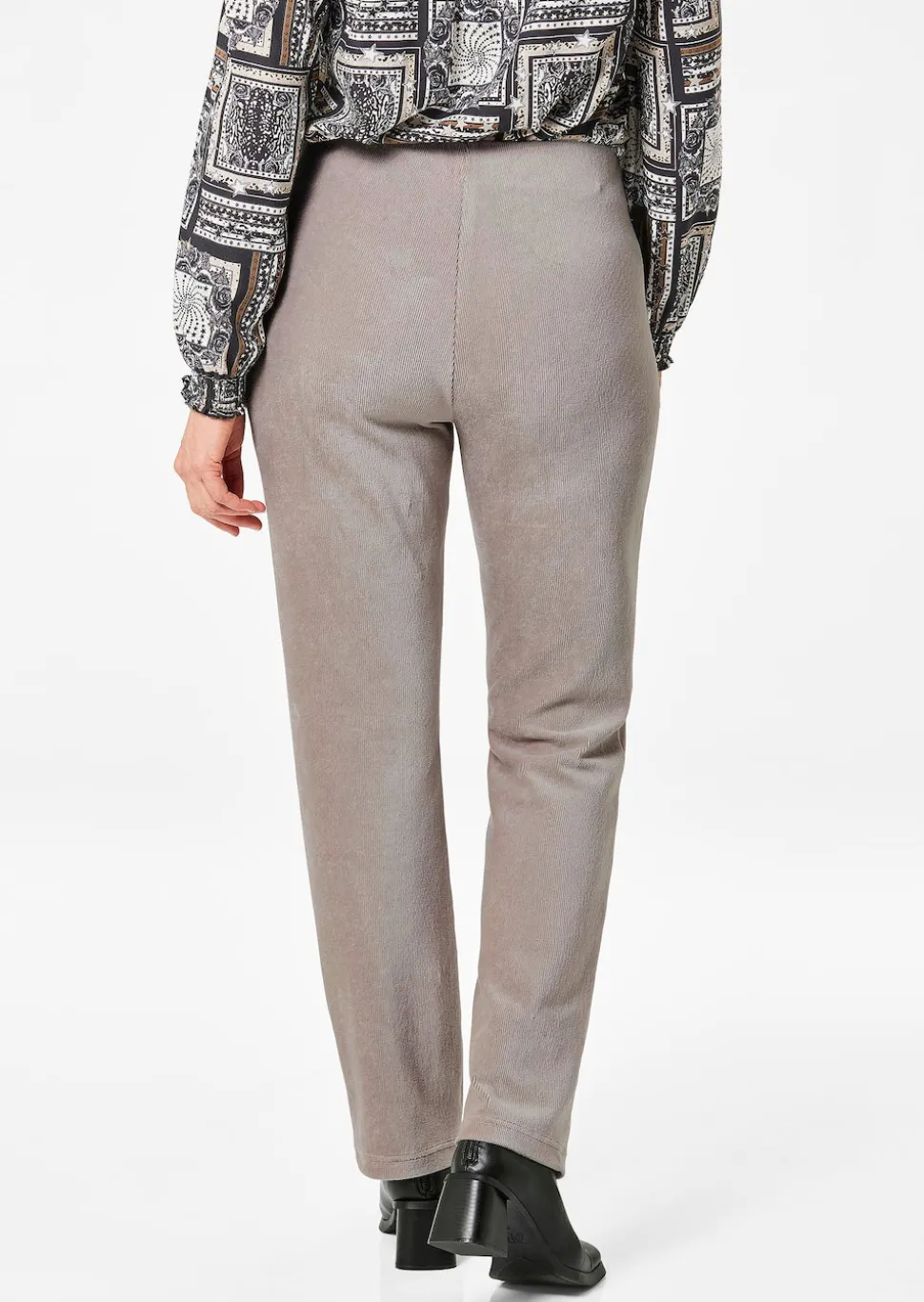 Pantalon en velours côtelé CARLA en jersey