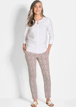 Pantalon extensible à motif