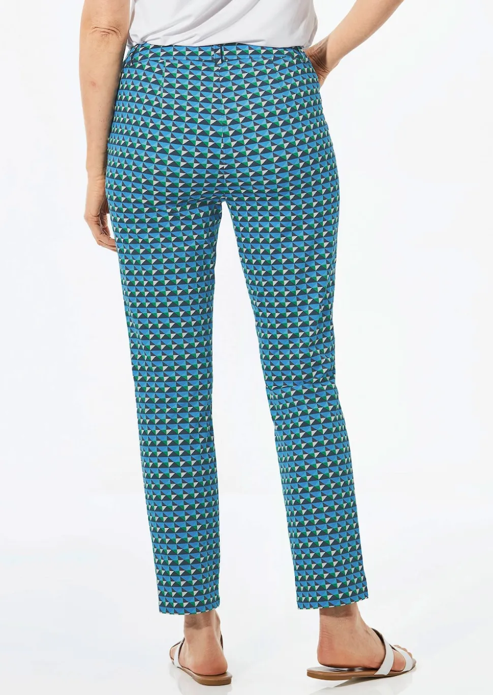 Pantalon imprimé LOUISA avec imprimé minimaliste