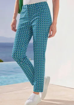 Pantalon imprimé LOUISA avec imprimé minimaliste