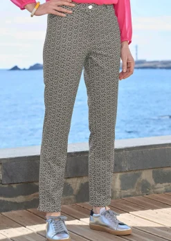 Pantalon imprimé LOUISA en matière scuba